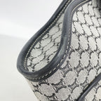 Celine Handbag Macadam Nylon Canvas Gray Black Silver — view 6