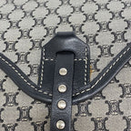 Celine Handbag Macadam Nylon Canvas Gray Black Silver — view 7