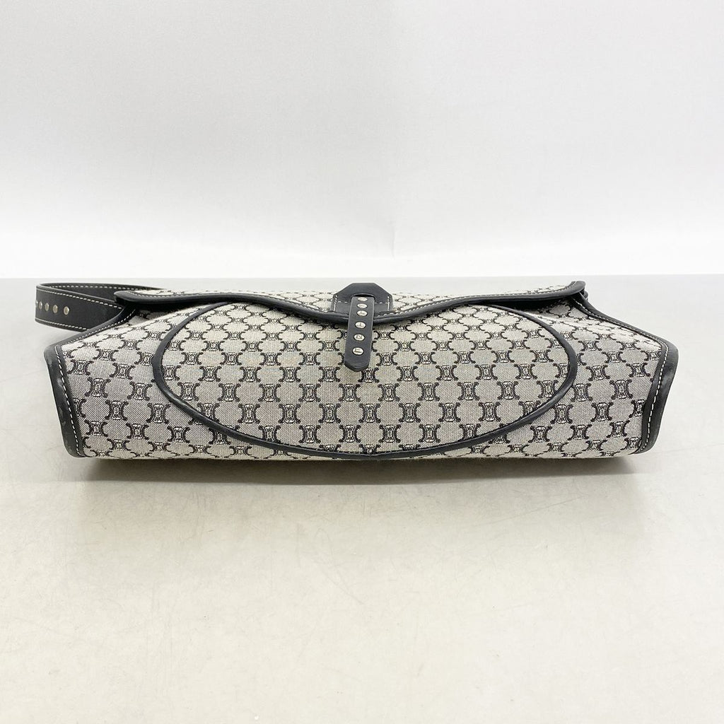 Celine Handbag Macadam Nylon Canvas Gray Black Silver — view 3