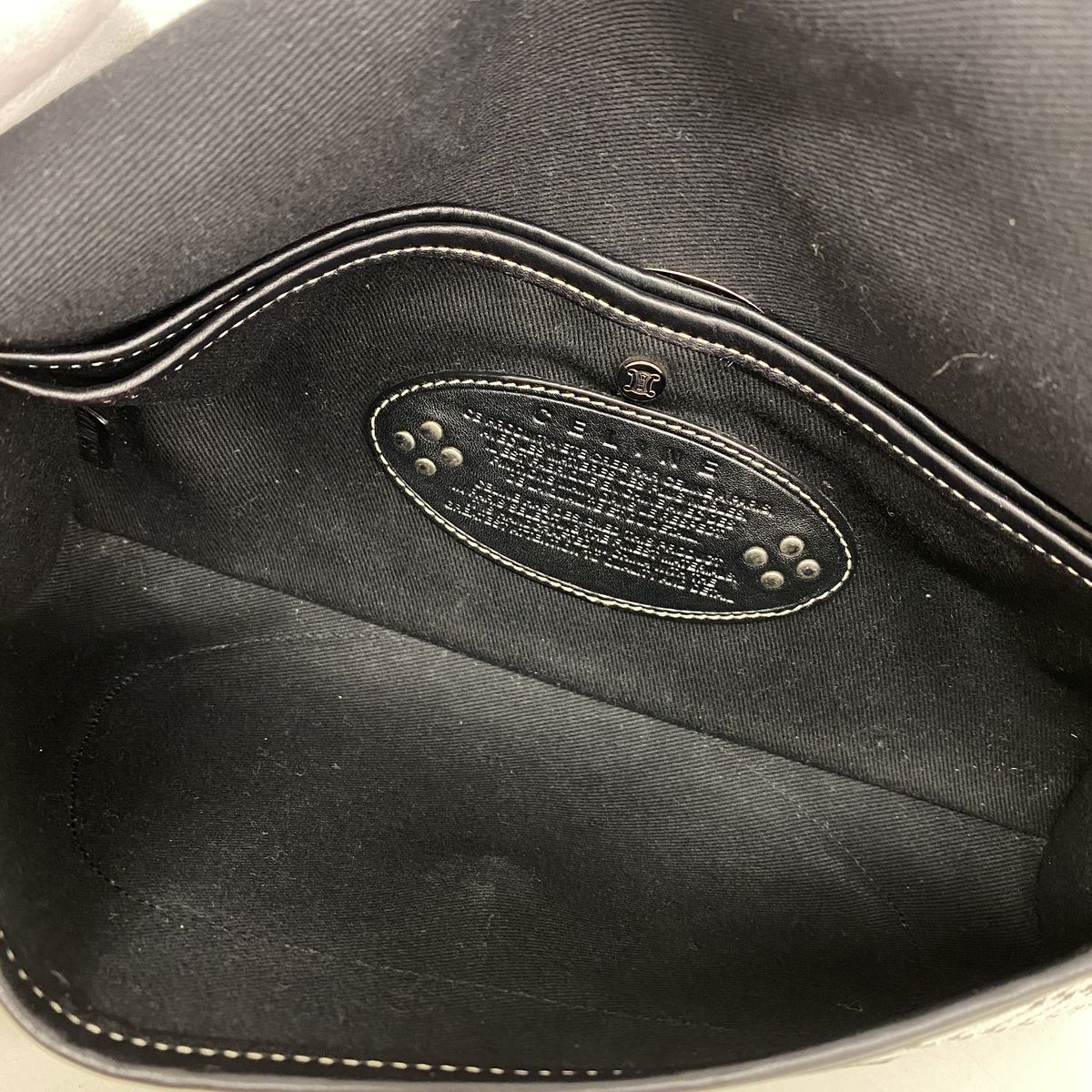 Celine Handbag Macadam Nylon Canvas Gray Black Silver — view 4