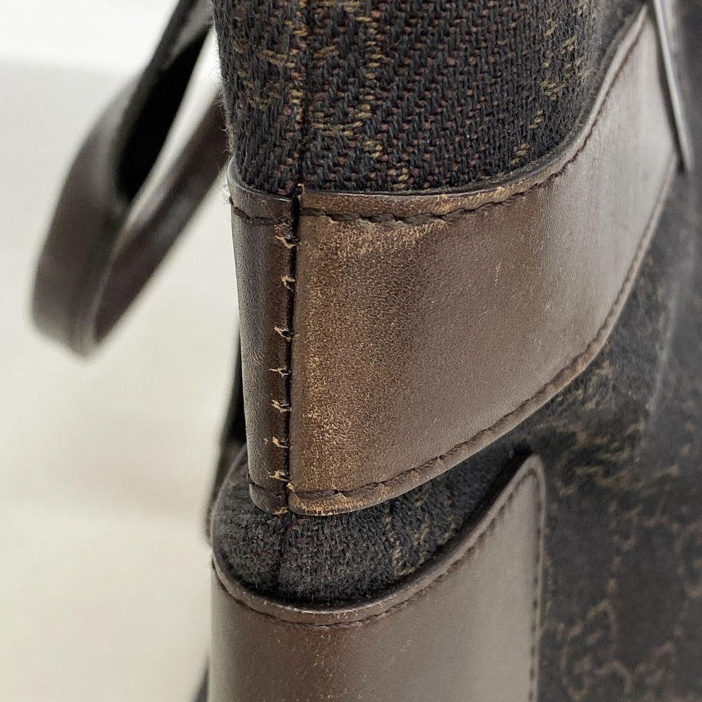 Gucci Tote Canvas Brown Silver — view 7