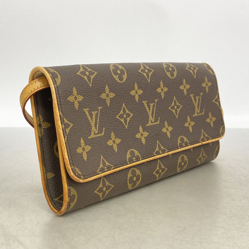 Louis Vuitton Shoulder Bag Monogram Pochette Twin GM Brown — view 2