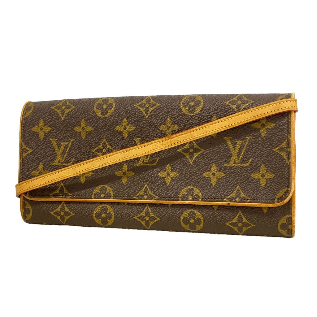 Louis Vuitton Shoulder Bag Monogram Pochette Twin GM Brown