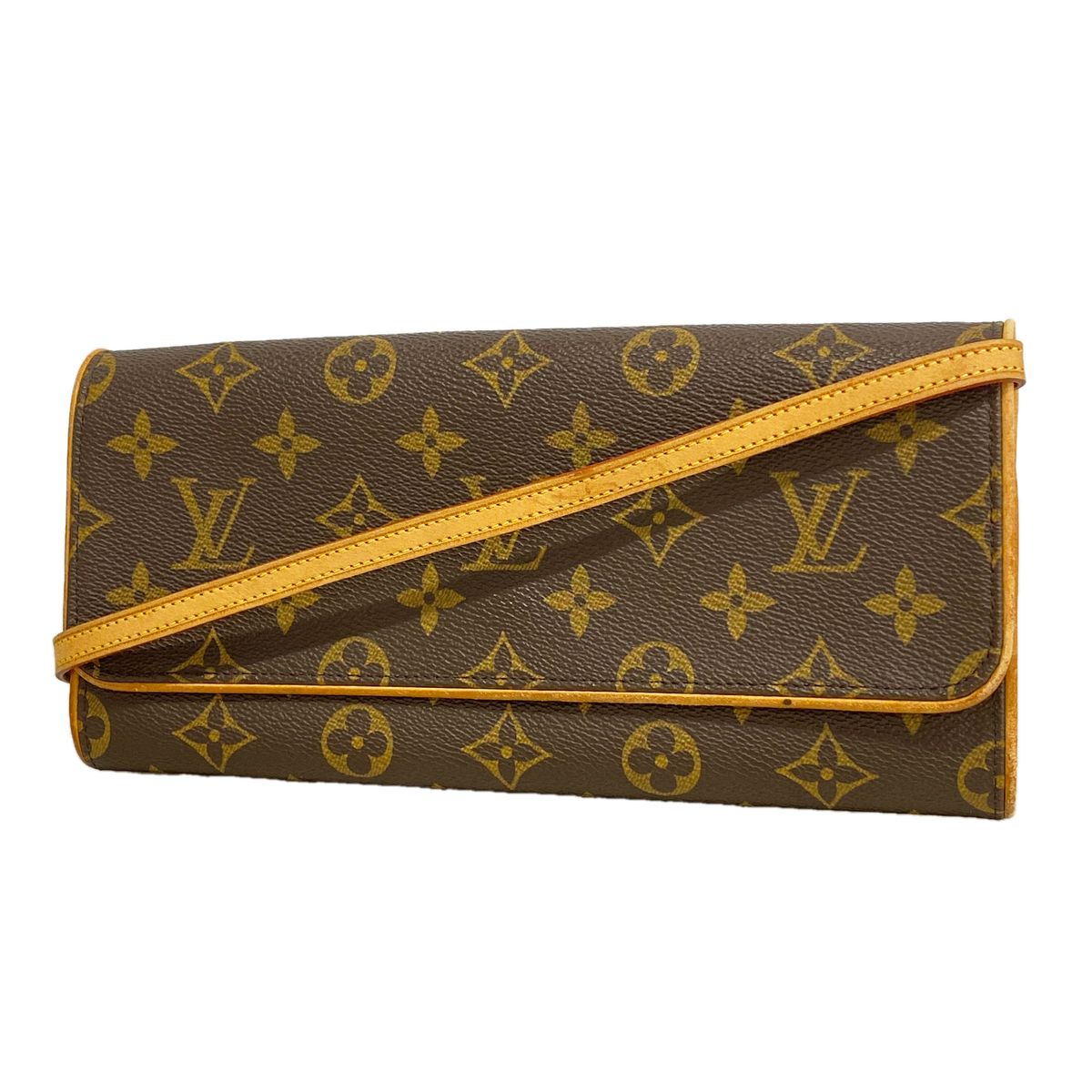 Louis Vuitton Shoulder Bag Monogram Pochette Twin GM Brown