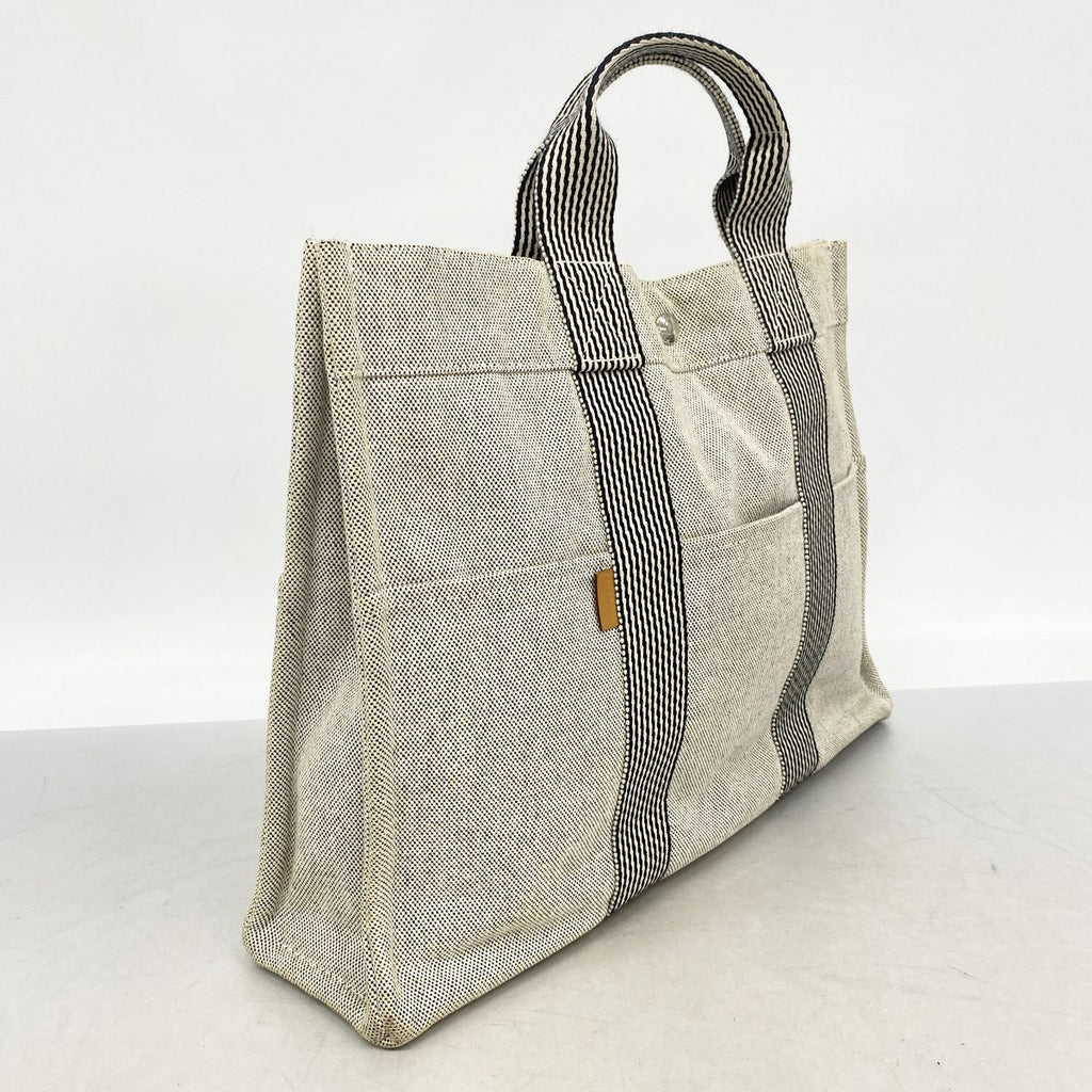 Hermes Tote New Fourre Tout MM Canvas Gray Silver — view 2