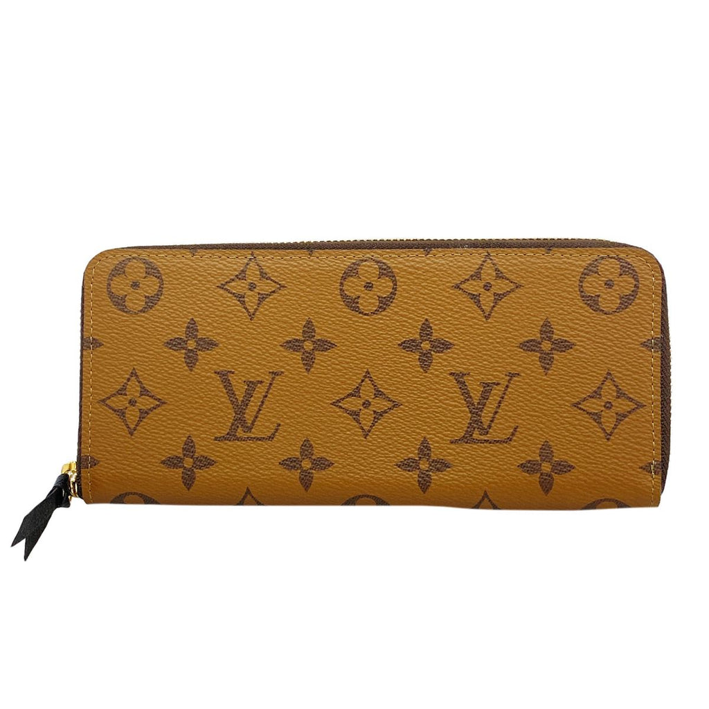 Louis Vuitton Wallet Monogram Reverse Portefeuille Clemence Brown