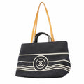 Chanel Tote Denim Navy Silver 2-Way