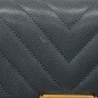 Chanel Shoulder Bag Boy Caviar Leather Steel Blue Gold — view 8