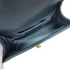 Chanel Shoulder Bag Boy Caviar Leather Steel Blue Gold — view 4