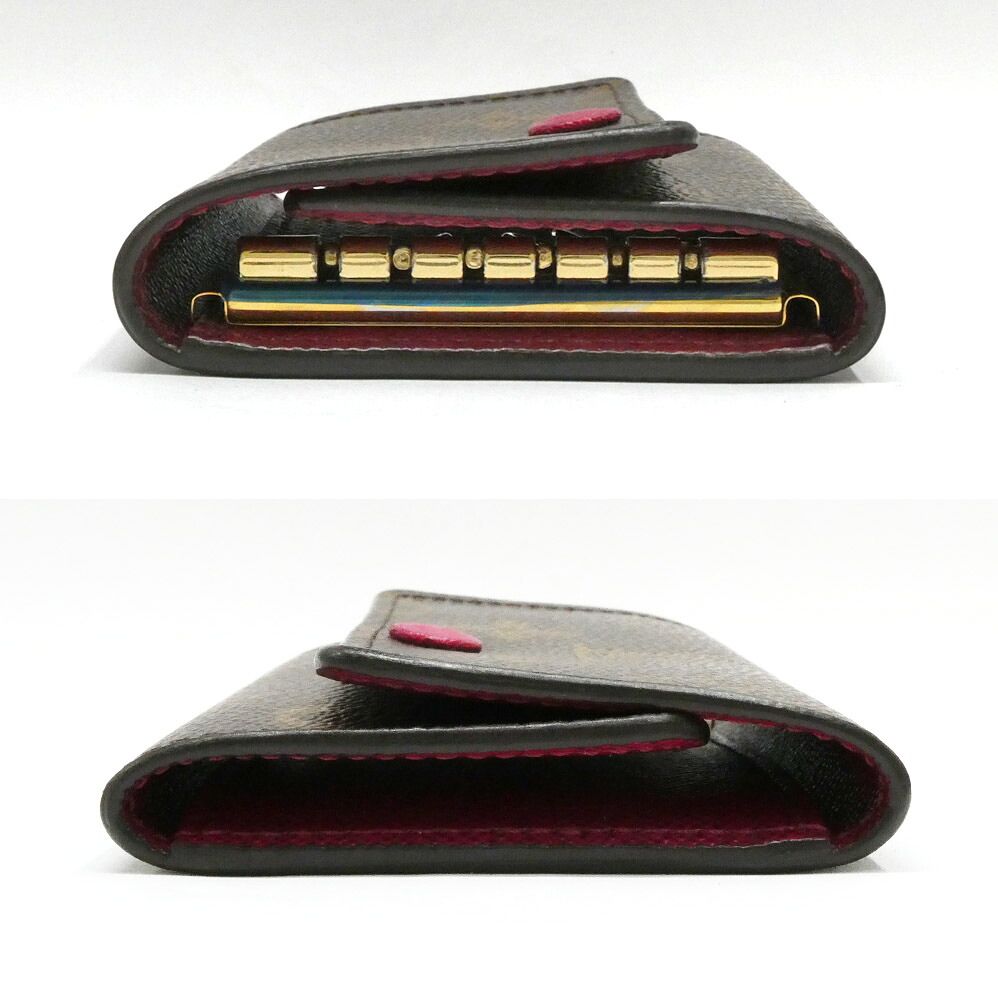 Louis Vuitton Multicles 6 Fuchsia Monogram Key Case Key Holder Coin Purse — view 4