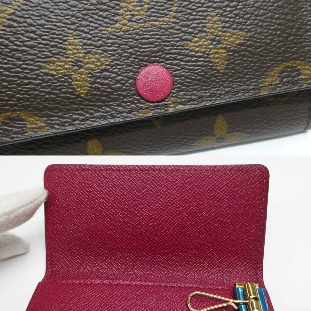 Louis Vuitton Multicles 6 Fuchsia Monogram Key Case Key Holder Coin Purse — view 7