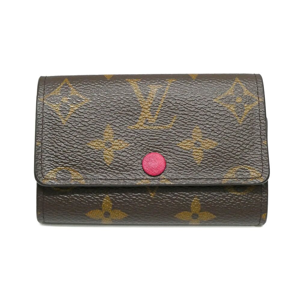 Louis Vuitton Multicles 6 Fuchsia Monogram Key Case Key Holder Coin Purse