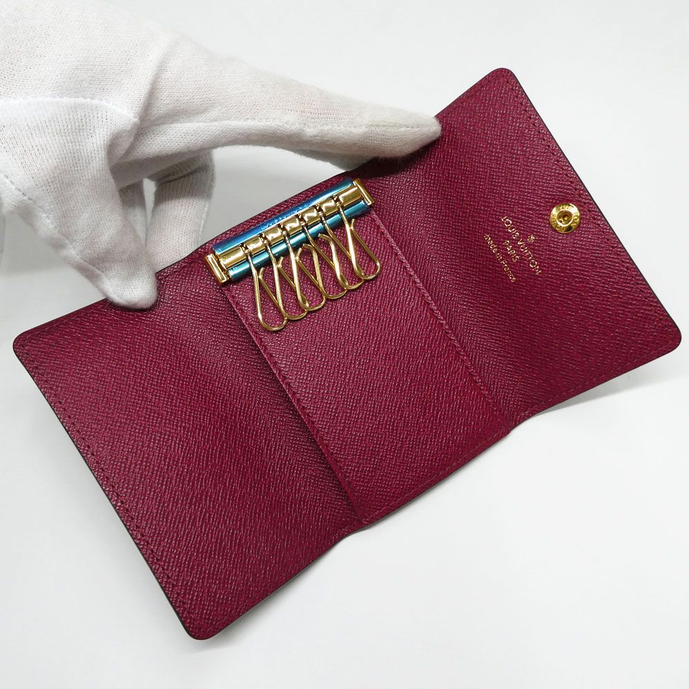 Louis Vuitton Multicles 6 Fuchsia Monogram Key Case Key Holder Coin Purse — view 5