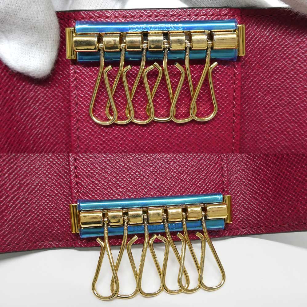 Louis Vuitton Multicles 6 Fuchsia Monogram Key Case Key Holder Coin Purse — view 8