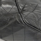 Chanel Chain Tote Quilted Lambskin Black Gold — view 7