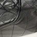 Chanel Chain Tote Quilted Lambskin Black Gold — view 8