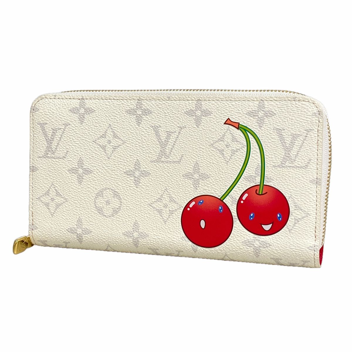 Louis Vuitton Wallet Monogram Cherry Zippy Takashi Murakami Blanc