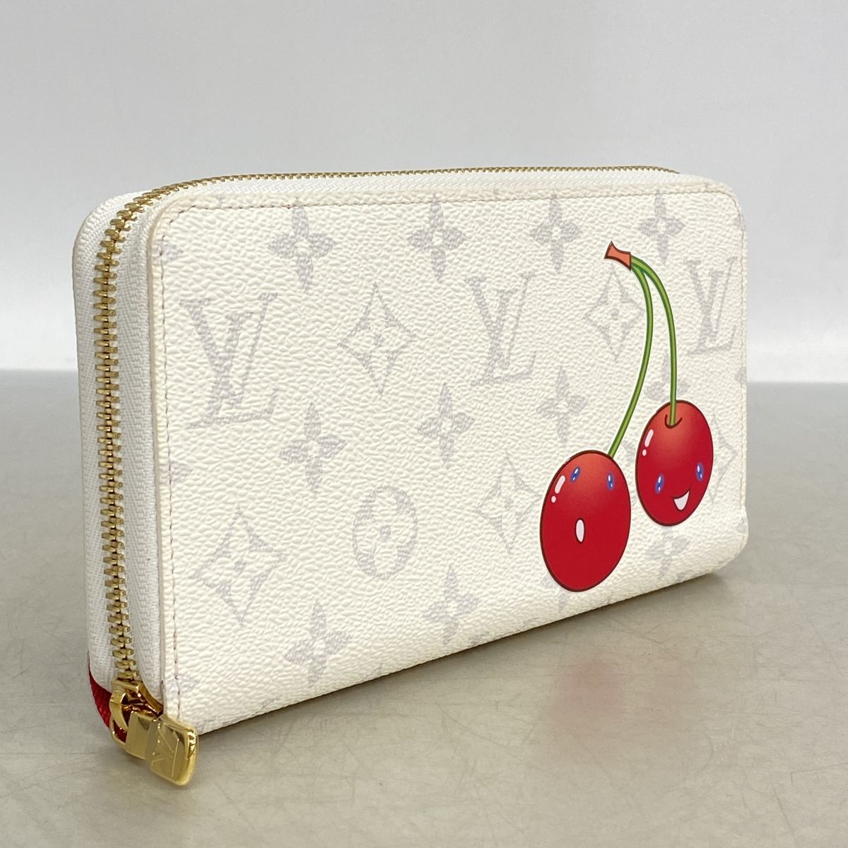 Louis Vuitton Wallet Monogram Cherry Zippy Takashi Murakami Blanc — view 2