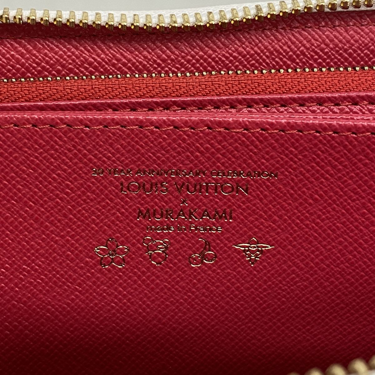 Louis Vuitton Wallet Monogram Cherry Zippy Takashi Murakami Blanc — view 4