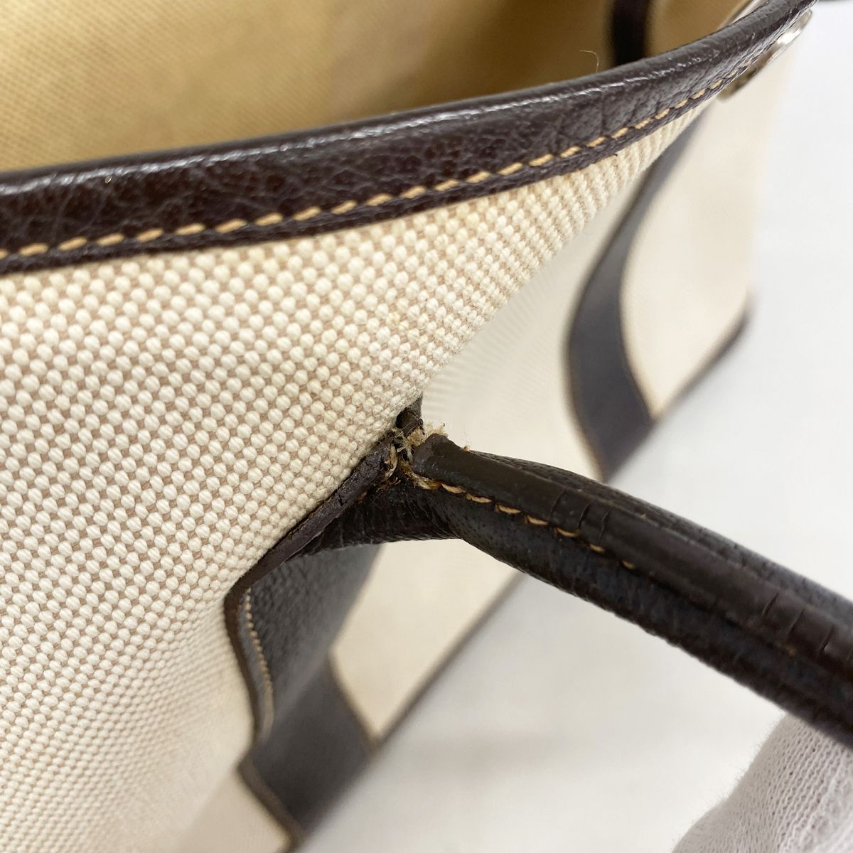 Hermes Tote Garden Party PM Toile H Brown Silver — view 6