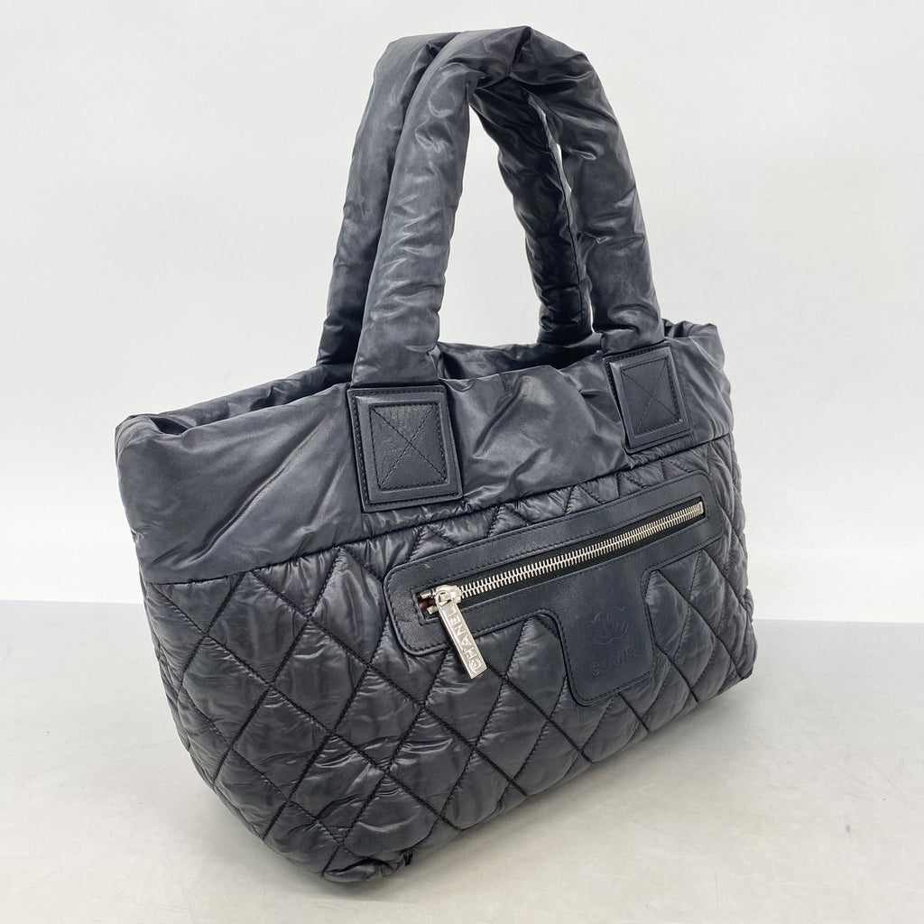 Chanel Tote Coco Cocoon Nylon Black Silver — view 2