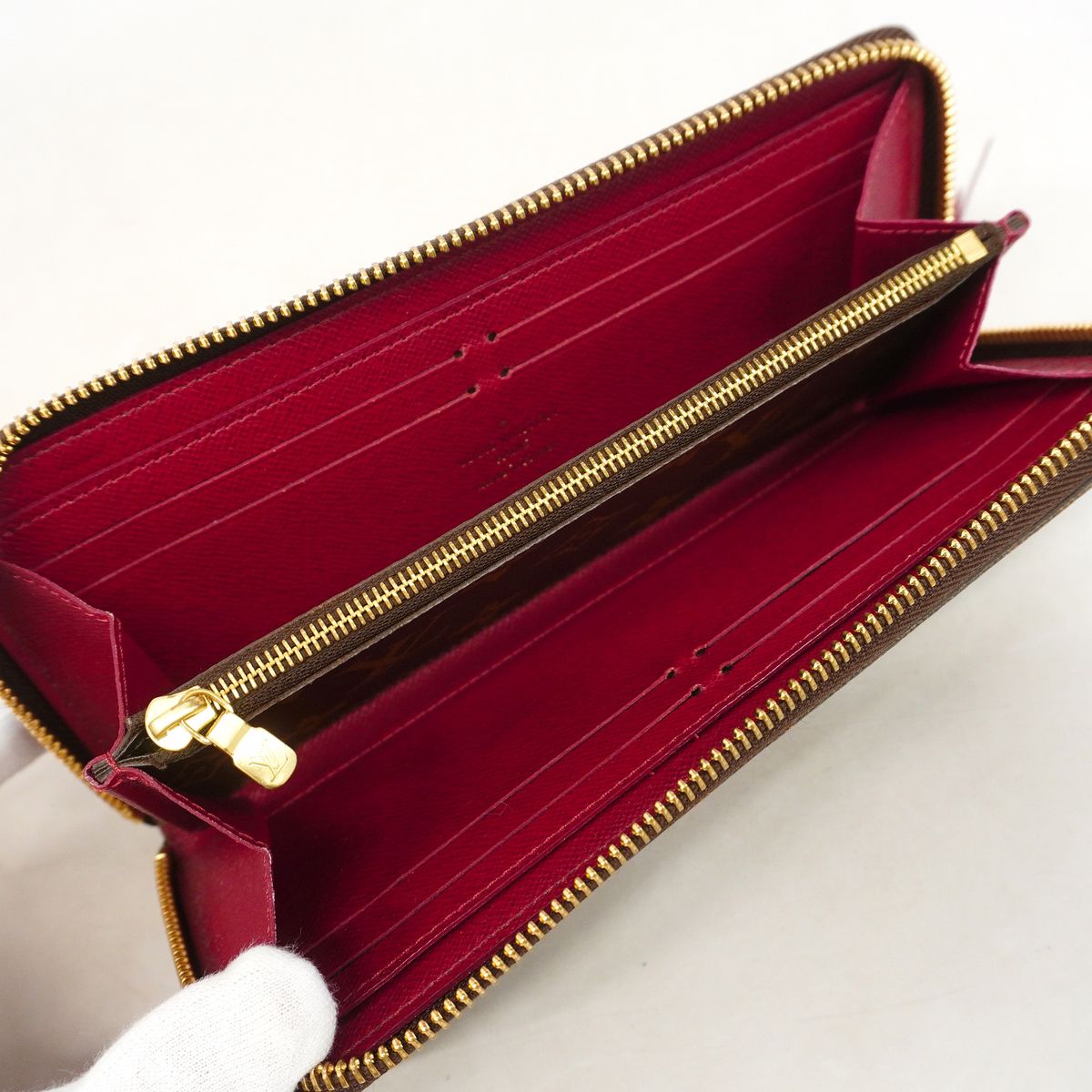 Louis Vuitton Wallet Monogram Portefeuille Clemence Fuchsia — view 4