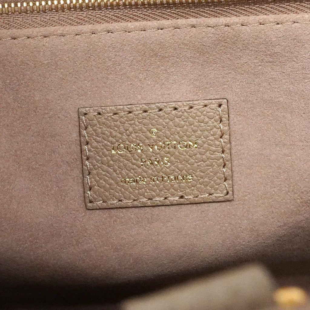 Louis Vuitton Handbag Monogram Empreinte Bicolor on the Go PM Tourterelle Cream — view 5