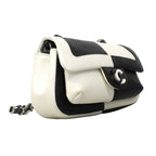 Chanel Shoulder Bag Bicolor Lambskin Black White Silver — view 2