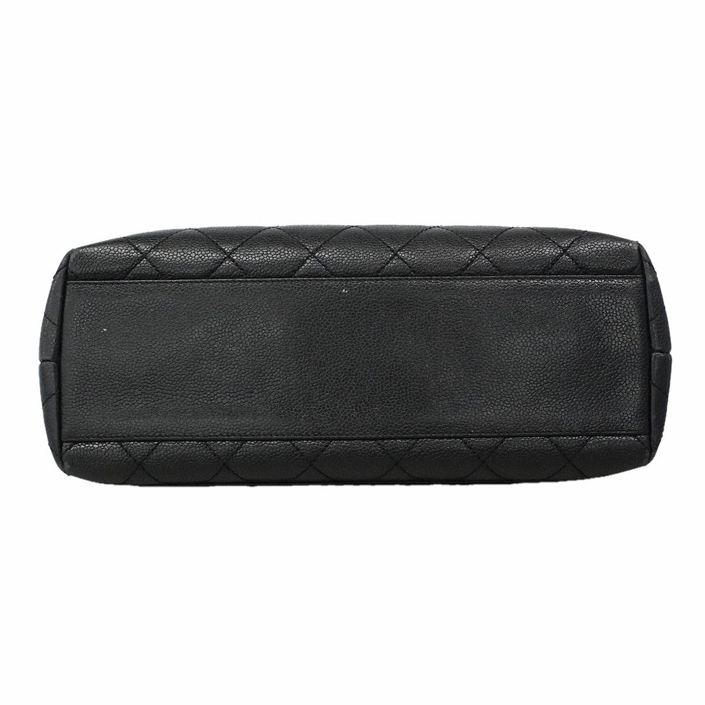 Chanel Handbag Quilted Caviar Leather Black Gold — view 3
