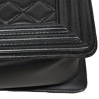 Chanel Shoulder Bag Boy Lambskin Black Gold — view 8