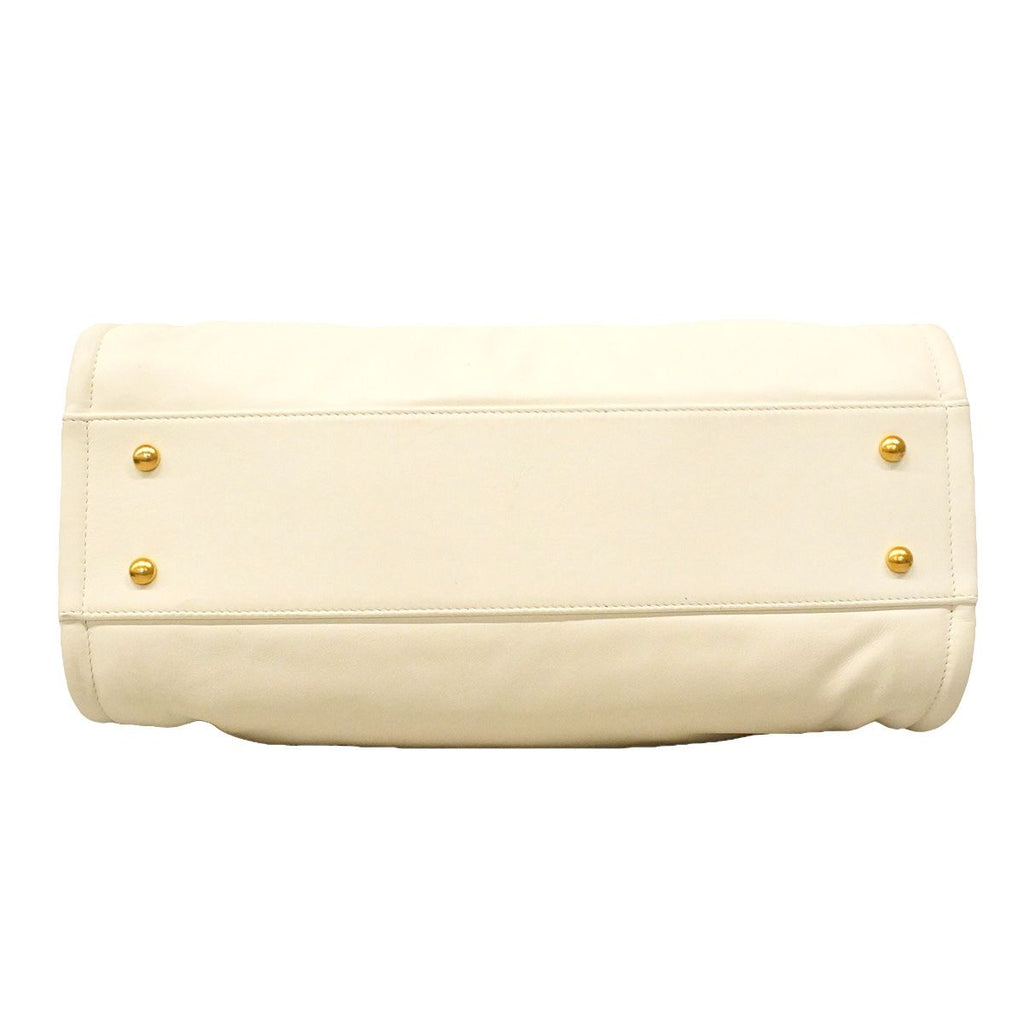 Chanel Tote Deauville Leather White Gold 2-Way — view 3