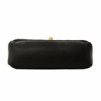 Chanel Shoulder Bag Mini Quilted Caviar Leather Black Gold — view 3