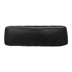 Chanel Shoulder Bag Maxi Quilted Lambskin Black Gold — view 3