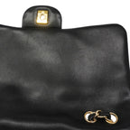 Chanel Shoulder Bag Maxi Quilted Lambskin Black Gold — view 7