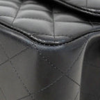 Chanel Shoulder Bag Maxi Quilted Lambskin Black Gold — view 6