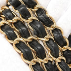 Chanel Shoulder Bag Maxi Quilted Lambskin Black Gold — view 8