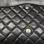Chanel Shoulder Bag Maxi Quilted Lambskin Black Silver — view 8