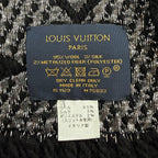 Louis Vuitton Logomania Scarf Shine Wool Silk Black — view 6
