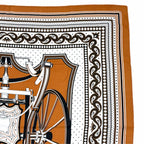 Hermes les Roues de Phaeton Four Wheeled Carriage Wheel Cashmere Silk Scarf — view 4