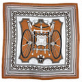 Hermes les Roues de Phaeton Four Wheeled Carriage Wheel Cashmere Silk Scarf