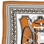 Hermes les Roues de Phaeton Four Wheeled Carriage Wheel Cashmere Silk Scarf — view 3