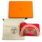 Hermes Carre Pocket Long Rainbow Love Veau Swift Rouge de Coeur Halzan Pouch — view 2