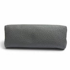 Fendi Selleria Logo Leather Pouch Makeup Dark Gray Silver — view 5