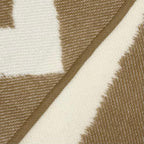 Hermes Ikat Electro Cashmere 100% Fringe Shawl Scarf Brown Ivory Orange — view 4