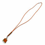 Hermes Kelly H Vibrasion Curiosity Pendant Orange Necklace — view 5