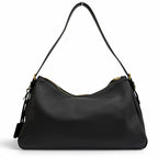 Prada Emme Large Soft Gray Leather Shoulder Bag Triangle Logo — view 4