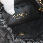 Chanel 22 Mini 2-Way Chain Shoulder Bag Calfskin Black — view 7