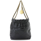Chanel 22 Mini 2-Way Chain Shoulder Bag Calfskin Black — view 3