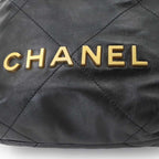 Chanel 22 Mini 2-Way Chain Shoulder Bag Calfskin Black — view 8