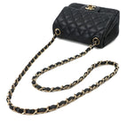 Chanel Mini Quilted Chain Shoulder Bag Lambskin Black Gold — view 6